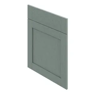 GoodHome Alpinia Painted Matt green wood effect Shaker Drawerline door & drawer front 600mm