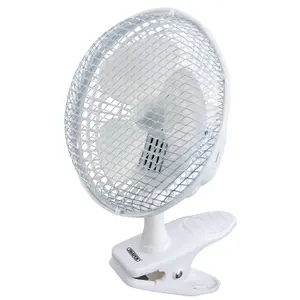 Draper  230V Clip-On Desk Fan, 6"/150mm, 15W 08710