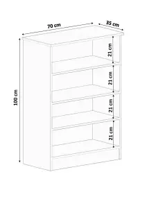 BERGEN White Shoe Cabinet With 2 Doors