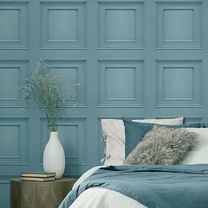 World of Wallpaper Oliana Panel Wallpaper Blue 8499