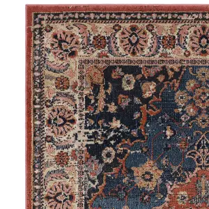 Traditional Bordered Persian Floral Easy to clean Rug for Dining Room Bed Room and Living Room-120cm X 170cm