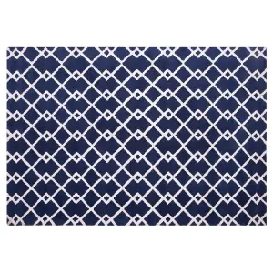 Area Rug 140 x 200 cm Blue SERRES