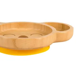 Tiny Dining - Children's Bamboo Suction Koala Plate - Yellow