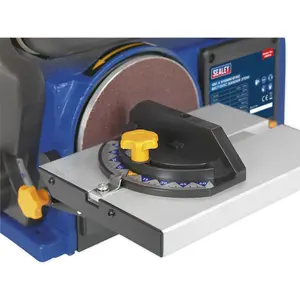 Versatile Portable Table Mounted Disc and Belt Sander - 370W Motor, 230V Power Supply