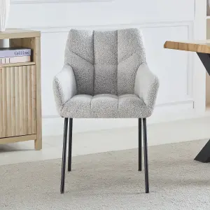 Set of 2 Maranello Fabric Dining Chairs - Beige