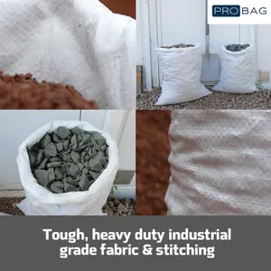 PRObag- Woven Rubble Sacks - HEAVY DUTY - Industrial Grade Builders Sack - Woven PP Sacks - Thick, strong & robust sacks