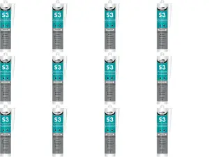 Bond It S3 Sanitary Silicone Sealant EU3 White, 310ml (Pack of 12)