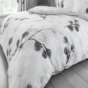 GC GAVENO CAVAILIA Joyful botanical duvet cover bedding set grey king 3PC with reversible floral printed quilt bedding set