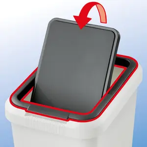 45 Litre Swing & Lift Top Waste Bin Silver