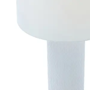 Dactyl Embossed ceramic White Table light