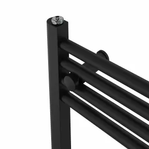 Rinse Bathrooms 800W Electric Heated Warming Towel Rail Bathroom Radiator Black - 1600x600mm