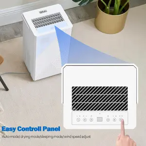 12L Day Dehumidifier with Automatic Humidity Sensor & Display 24 Hour Timer