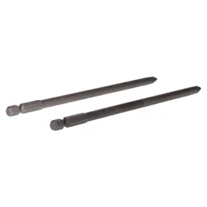 2pc PZ2 Pozi Extra Long 150mm Screwdriver Driver Bit Set With 1/4 Hex Shank