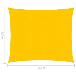 Berkfield Sunshade Sail 160 g/m2 Yellow 2.5x2.5 m HDPE