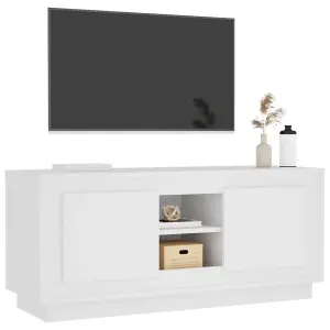 Berkfield TV Cabinet White 102x35x45 cm Engineered Wood