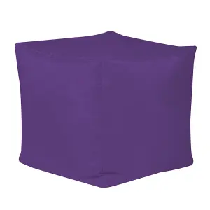 Veeva Outdoor Bean Cube Purple Bean Bag Pouffe