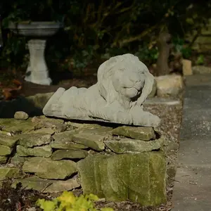 Pair of Laying Classic Lions sculptures