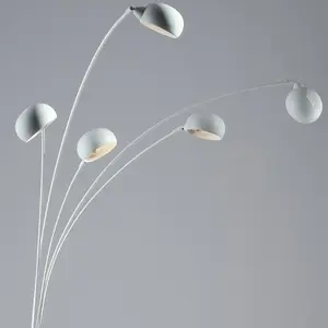 Luminosa ERACLE 5 Light Multi Arm Floor Lamp White 108x219x35cm