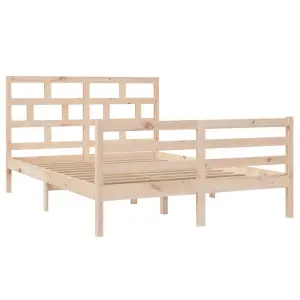 Berkfield Bed Frame Solid Wood Pine 140x200 cm