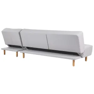 Left-Hand Corner Sofa ALSTEN Light Grey Fabric Left Hand