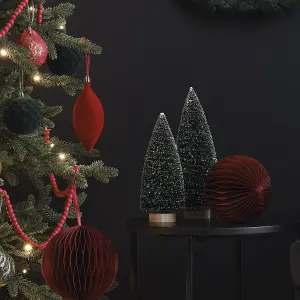 Dark green Christmas Freestanding Table top decoration (H) 250mm