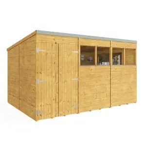 BillyOh Expert Tongue and Groove Pent Workshop - Pressure Treated - 12x8 - Windowed