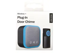 Uni-Com 98477GB + W96001 Plug-in Door Chime Black UNC68488