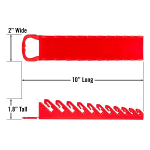 Ernst Spanner/Wrench Organiser 11 Stubby Tool Gripper Red 5076