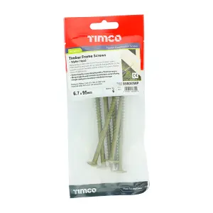 TIMCO Wafer Head Exterior Green Timber Screws  - 6.7 x 95 (6pcs)