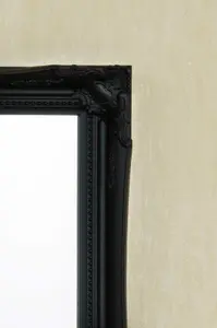 MirrorOutlet Fraser Black Beaded Wall Mirror 71 x 61cm