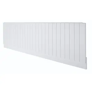 Inpress Matt White Rectangular Front Bath panel (H)56cm (W)169cm