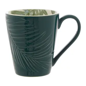 Maison by Premier Bali Mug Palm Leaf Design Green