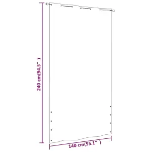 Berkfield Balcony Screen Terrecotta 140x240 cm Oxford Fabric