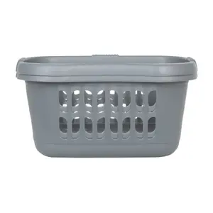 Wham 2 x Casa Plastic Hipster Laundry Basket Silver