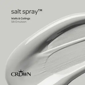 Crown Walls & Ceilings Silk Emulsion Paint Salt Spray - 2.5L