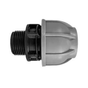 MDPE compression water pipe fittings/connectors,straight joiners (32mm-1" bsp male)