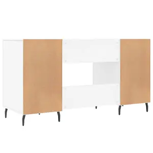 Berkfield Desk White 140x50x75 cm Engineered Wood