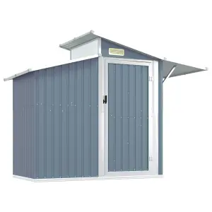 Berkfield Garden Shed Grey 270x130x208.5 cm Galvanised Steel