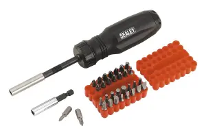 Sealey Gearless Ratchet Screwdriver Set 34pc AK6498