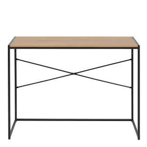 Seaford Office Desk in Black & Oak