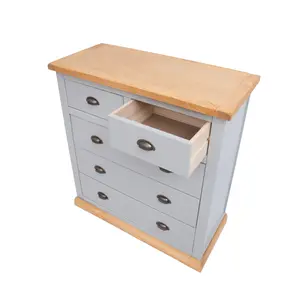 Bomporto 5 Drawer Chest of Drawers Brass Cup Handle