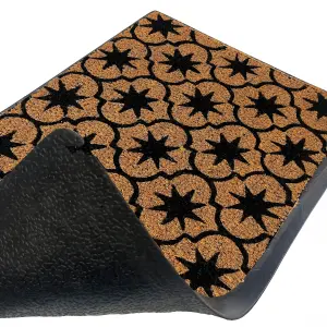 Natural Geo Star Door mat, 60cm x 40cm