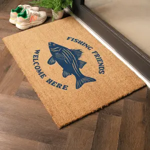 Fishing Friends Welcome Doormat (90 x 60cm)