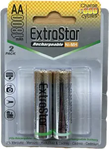 Extrastar Rechargeable battery AA, 1800mAh