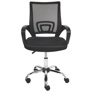 Beliani Minimalist Office Chair Black SOLID