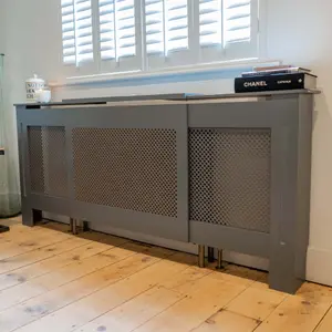 Matt Grey Diamond Radiator Cover - Adjustable