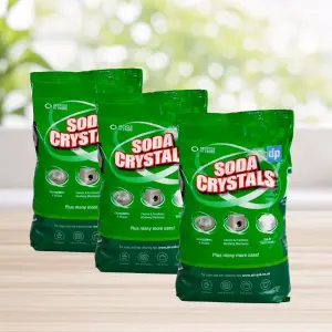 3x DP Soda Crystals Multi Purpose Cleaner Laundry Aid deodoriser 1kg