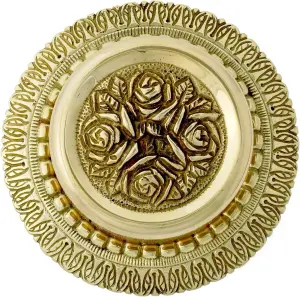 Castelion Brass Flower Centre Door Knob