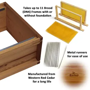 National Beehive Brood Box in cedar