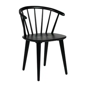 Baek Solid Wood Dining Chair (Set of 2) Black